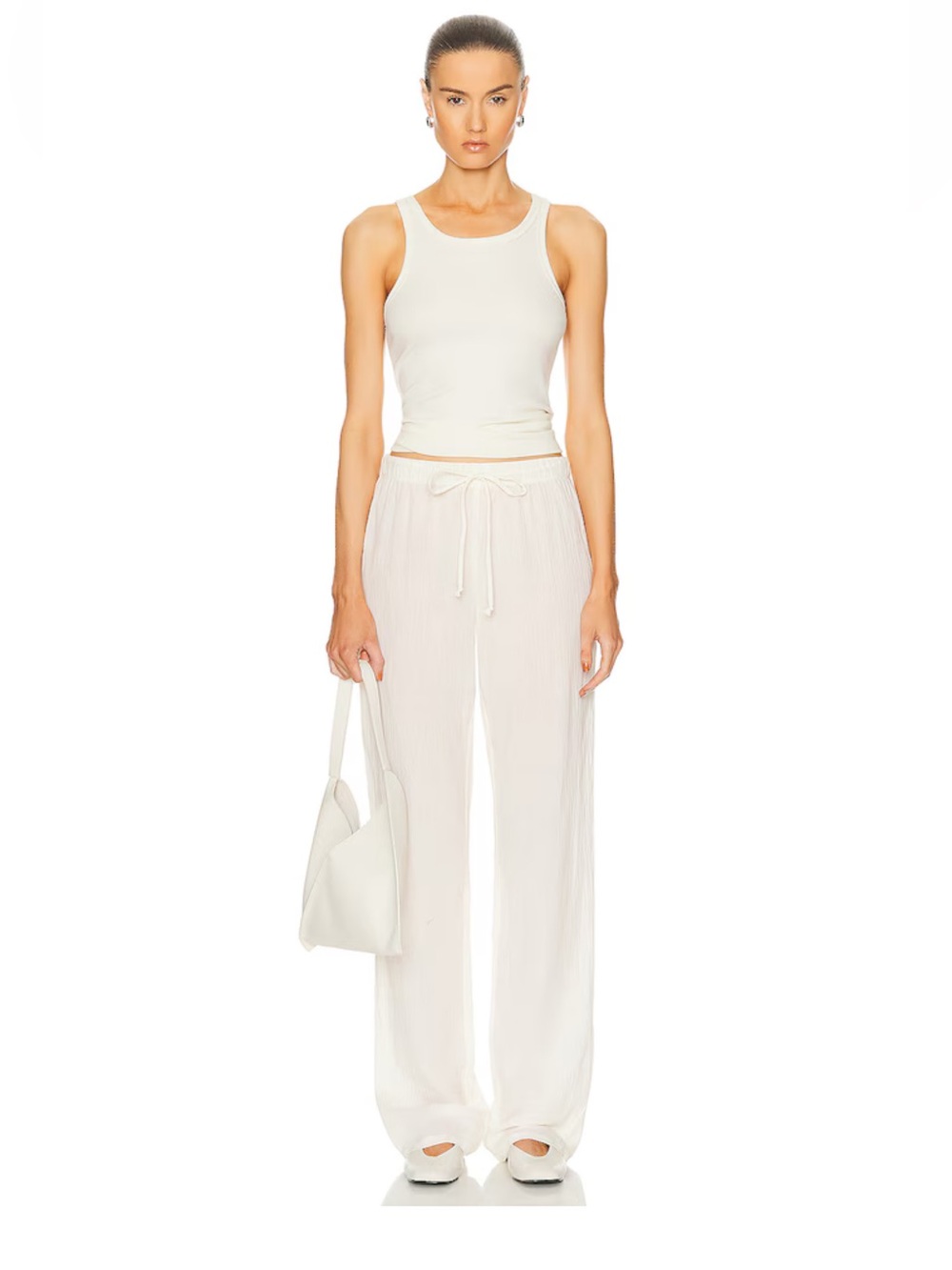 NWT ETERNE Willow Pant in Cream (100% Cotton) - Size Small - Picture 4 of 12
